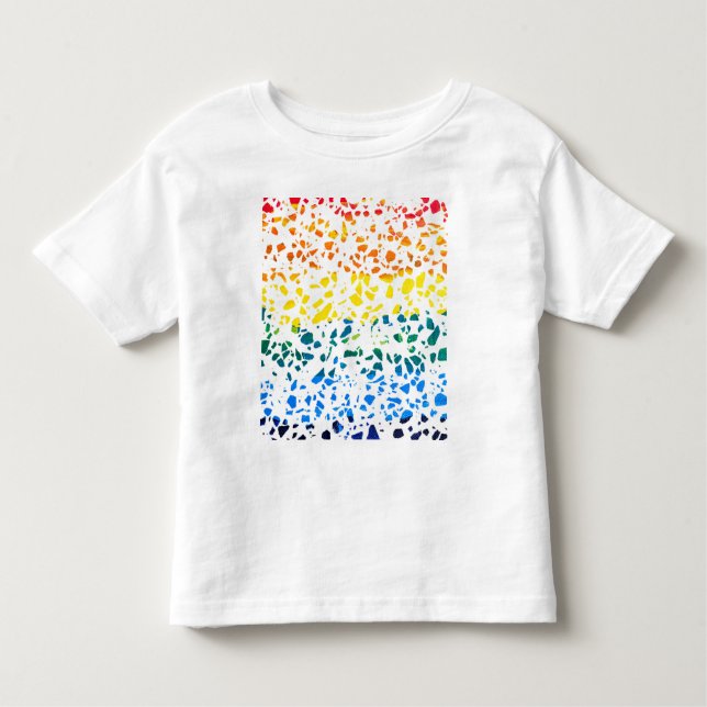 Abstract Terrazzo Mosaic Colourful Rainbow Pattern Toddler T-Shirt (Front)