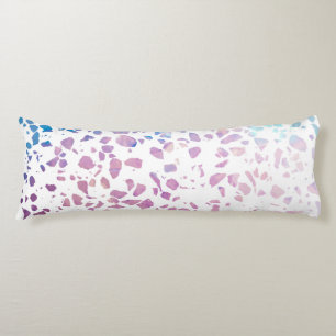 Abstract Terrazzo Mosaic Pink & Blue Pattern   Body Cushion