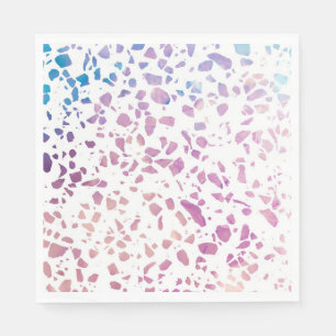 Abstract Terrazzo Mosaic Pink & Blue Pattern    Napkin
