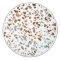 Abstract Terrazzo Mosaic Rust Brown & Blue Pattern