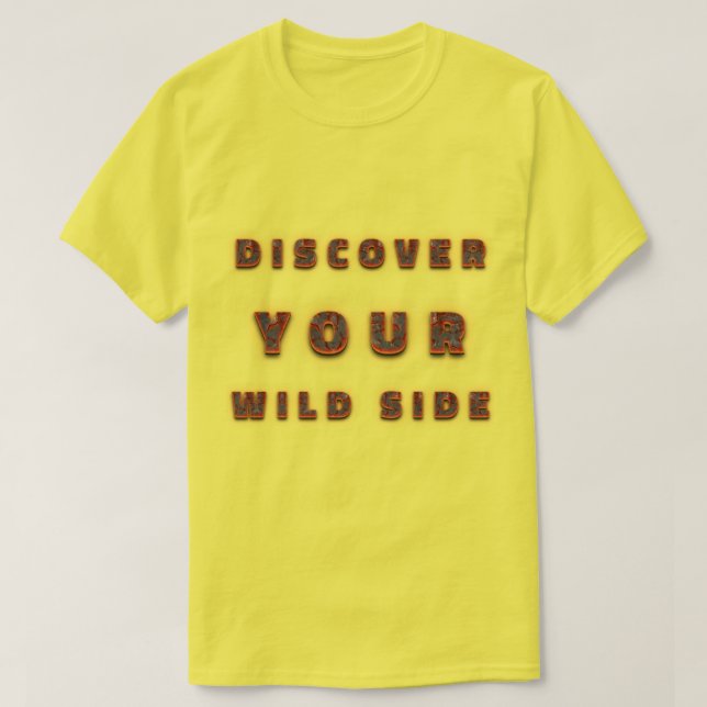 Abstract Text Effect Depicting Wild Side T-Shirt (Design Front)
