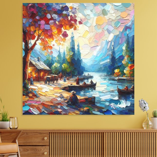 Abstract Textural Art: Nature concept art colours Canvas Print (Insitu(LivingRoom))