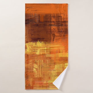 Abstract texture. 2d illustration. Expressive hand Bath Towel