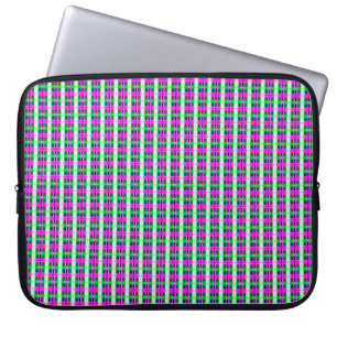 abstract texture, colored plaid pattern, retro tar laptop sleeve