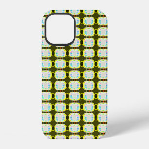 abstract texture, colourful gingham pattern, moder iPhone 12 case