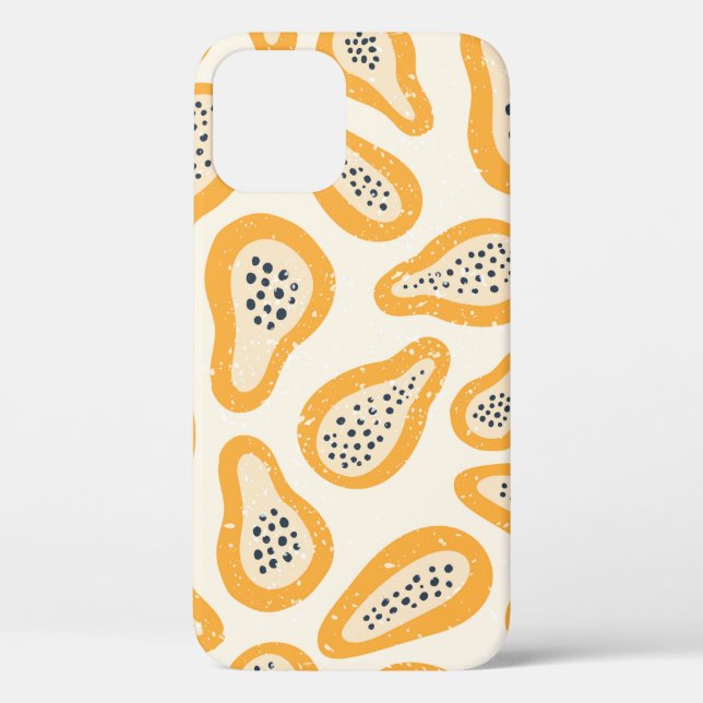 Abstract texture fruit pattern with papaya and gru Case-Mate iPhone case (Back)