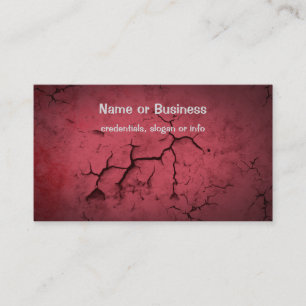 Abstract Texture Red Clay Cracked Wall Business Card
