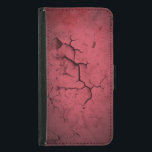 Abstract Texture Red Clay Cracked Wall Samsung Galaxy S5 Wallet Case<br><div class="desc">An abstract design. Red clay coloured texture which looks like an old weathered wall with many cracks along its surface.</div>