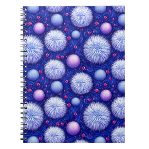 Abstract Texture with Glittering Orbs and Fuzzy Notebook