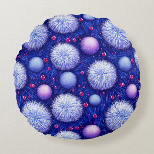 Abstract Texture with Glittering Orbs and Fuzzy Round Cushion