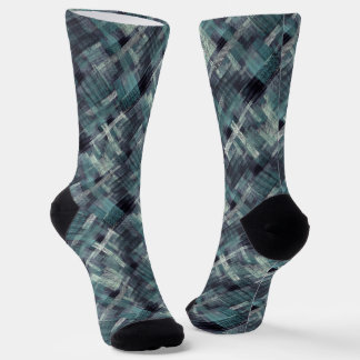 Abstract textured grey blue grunge pattern. socks