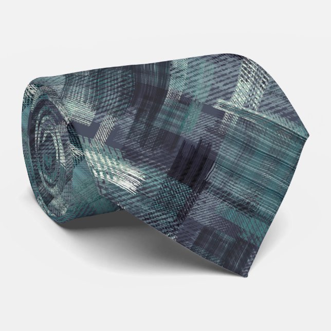 Abstract textured grey blue grunge pattern. tie (Rolled)