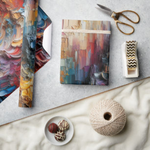 Abstract Textured Thick Paint Pattern Wrapping Paper