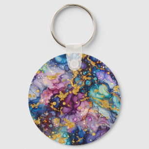 Abstract Textures Key Ring