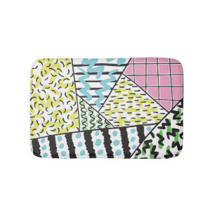 Abstract Three: Hand-Drawn Background Art. Bath Mat