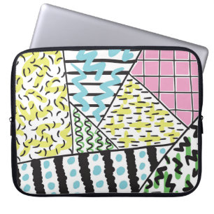 Abstract Three: Hand-Drawn Background Art. Laptop Sleeve
