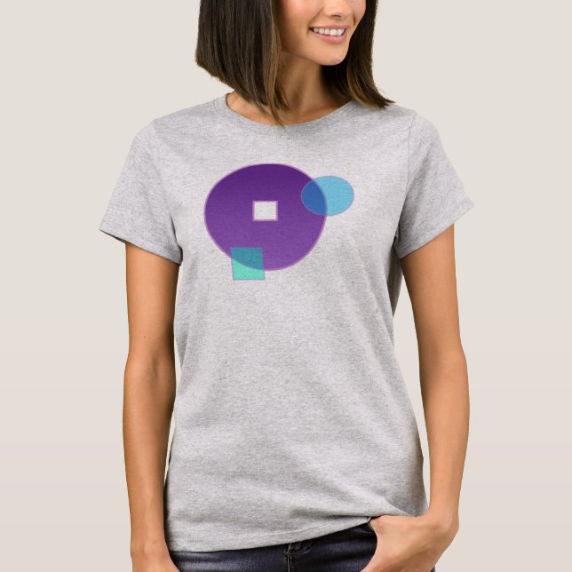 Abstract Three on Grey T-Shirt (Front)