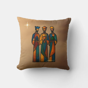 Abstract Three Wise Men Cushion
