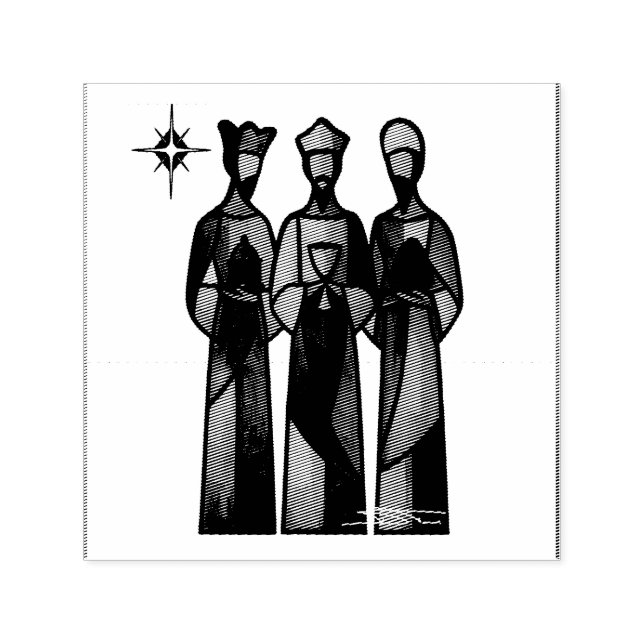 Abstract Three Wise Men Self-inking Stamp (Design)