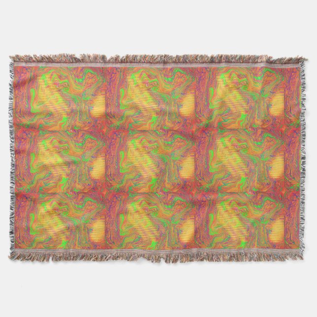 Abstract Throw Blanket (Front)