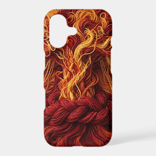 Abstract Thunderstorm Fire Red iPhone Cases
