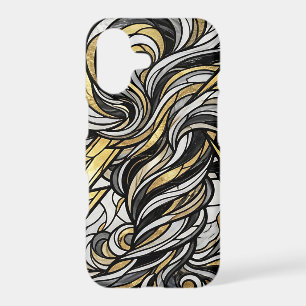 Abstract Thunderstorm Gold Cloud iPhone Cases