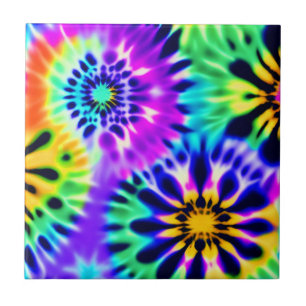 Abstract Tie Dye Adire Pattern Tile