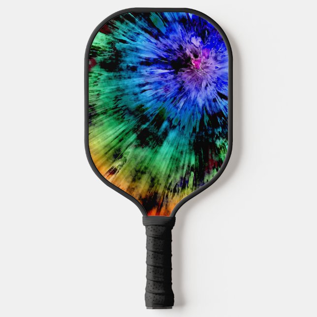 Abstract Tie Dye Pickleball Paddle (Front)