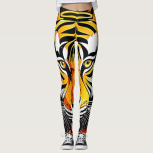 Abstract Tiger Art Leggings