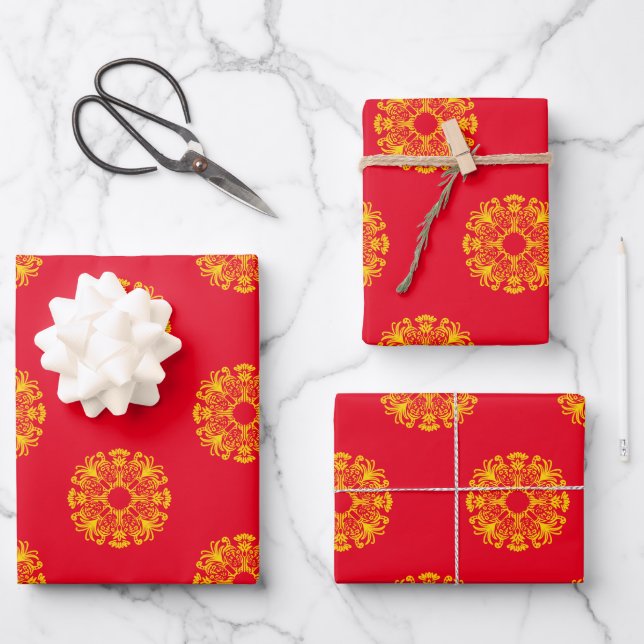 Abstract tiger art wrapping paper sheet (Front)