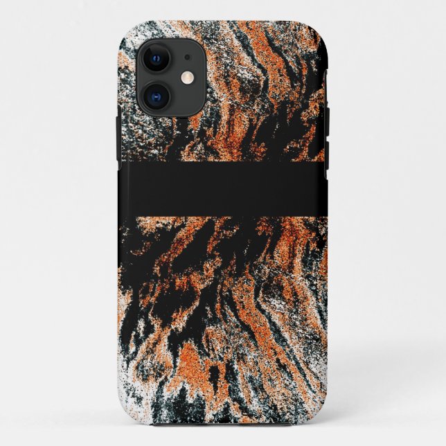Abstract Tiger Strips iPhone-Design Black Case-Mate iPhone Case (Back)