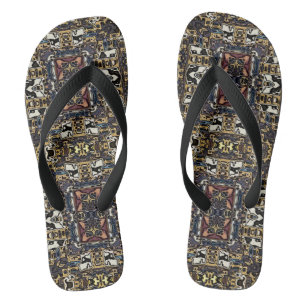 Abstract Tile Design Jandals