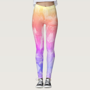 Abstract Tiled Pastel Print Leggings