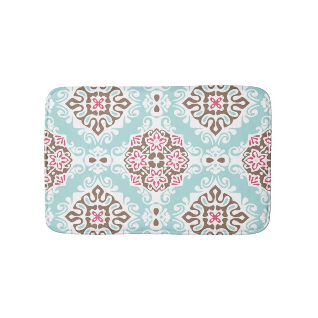 Abstract Tiled: Vintage Seamless Pattern Bath Mat (Front)