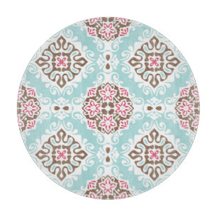 Abstract Tiled: Vintage Seamless Pattern Cutting Board