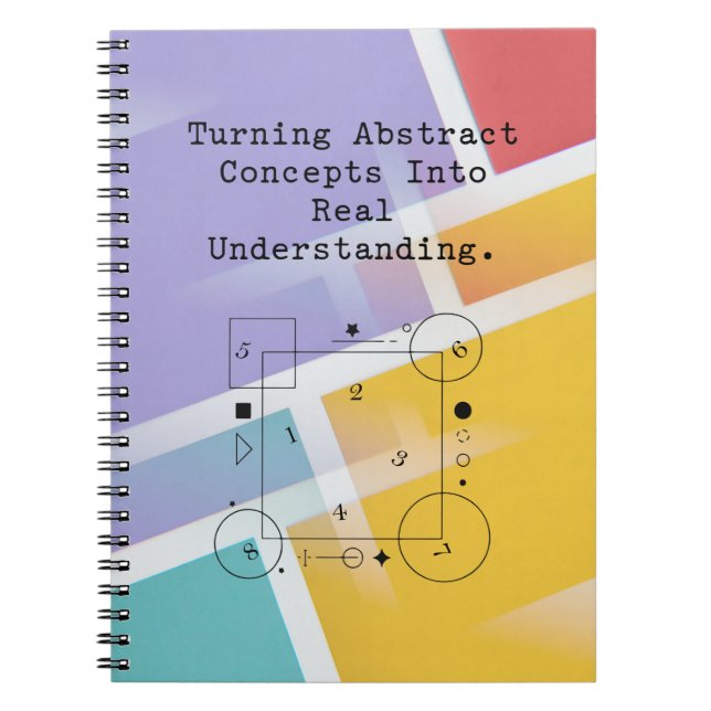 Abstract to Real Understanding | Math Clarity Notebook (Front)