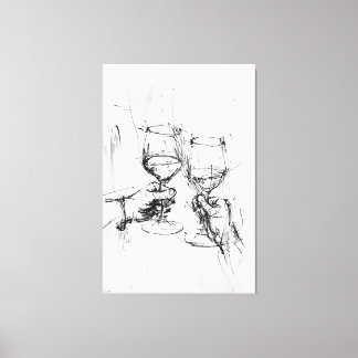 Abstract Toast Sketch - Canvas Print