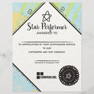 abstract top performer employee appreciation award