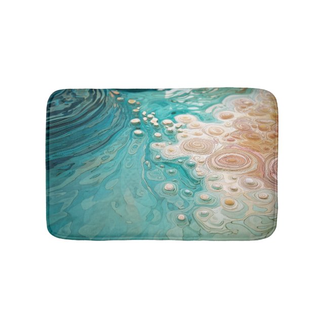 Abstract Topographic Ocean Art Bath Mat (Front)