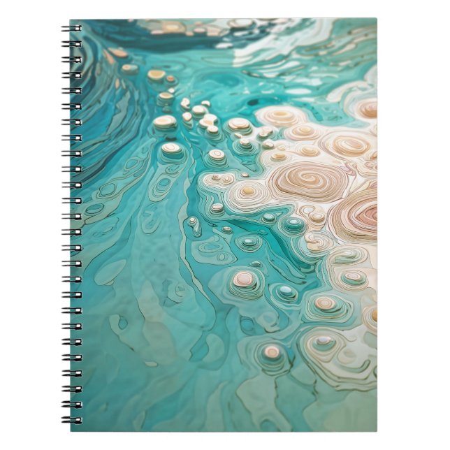 Abstract Topographic Ocean Art Notebook (Front)