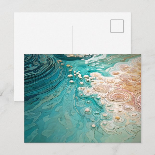 Abstract Topographic Ocean Art Postcard (Front/Back)