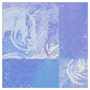 Abstract Tossed Turquoise and Purple Fabric