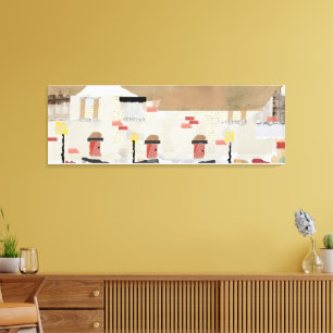 abstract townhouse design in torn paper image  canvas print
