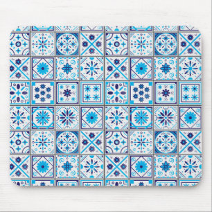 Abstract traditional Blue Art Mouse Pad