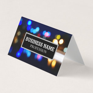 Abstract traffic lights business card