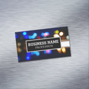 Abstract traffic lights magnetic business card