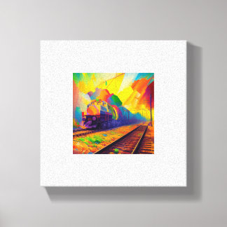 abstract Train painting Canvas Print