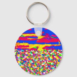 Abstract Transcendence-oil painting Key Ring