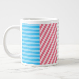 Abstract Transgender Pride Flag Large Coffee Mug