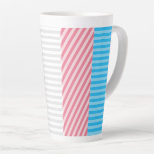 Abstract Transgender Pride Flag Latte Mug